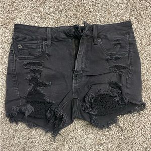 American Eagle Black Denim Shorts